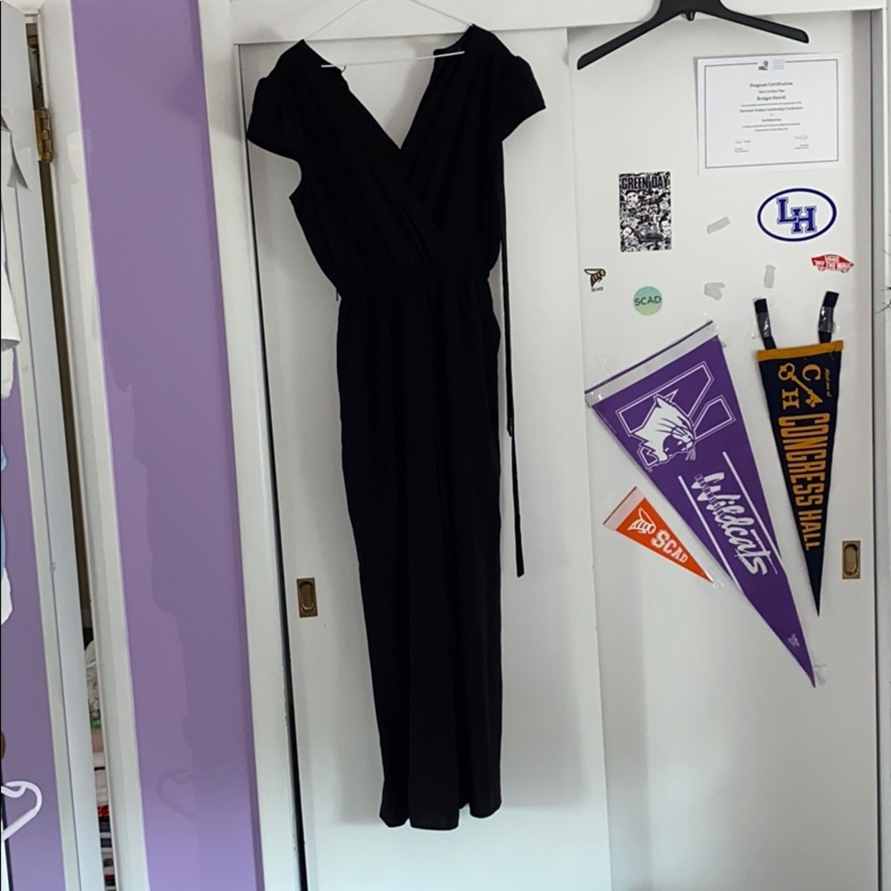 V Neck wrap top jumpsuit